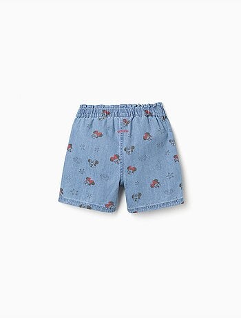 Short en jean avec Minnie et taille élastiquée