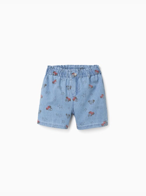Short en jean avec Minnie et taille élastiquée - Kiabi