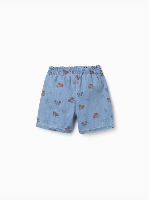 Short en jean avec Minnie et taille élastiquée - Kiabi