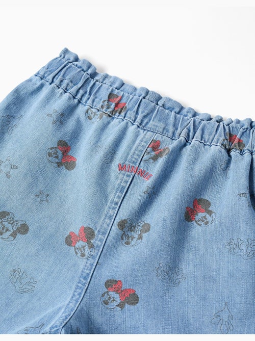 Short en jean avec Minnie et taille élastiquée - Kiabi