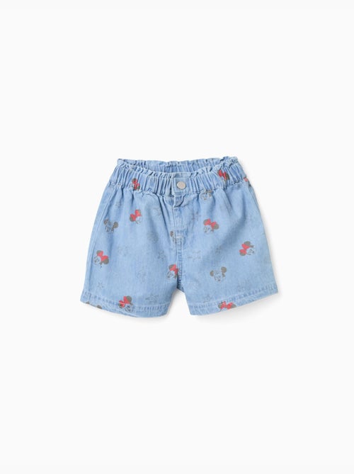 Short en jean avec Minnie et taille élastiquée - Kiabi