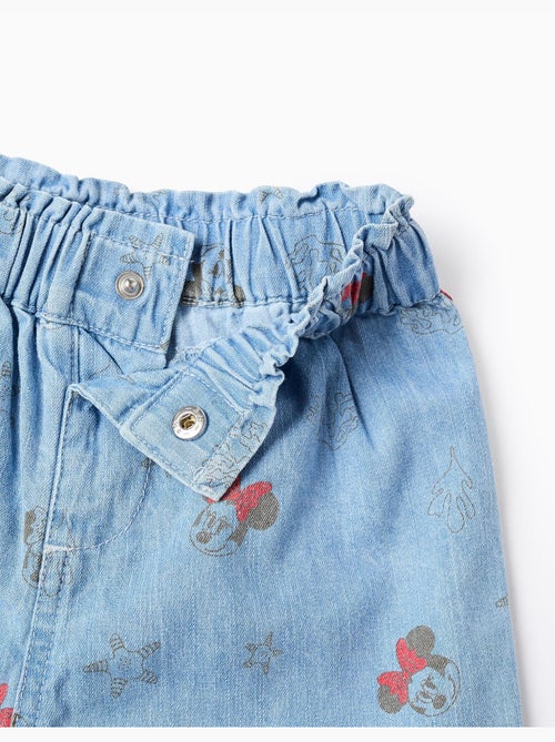 Short en jean avec Minnie et taille élastiquée - Kiabi