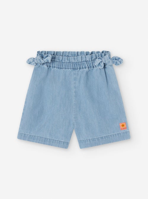 Short en Jean avec Nœuds Décoratifs - Kiabi