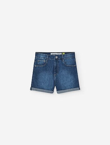 Short en Jean avec Ourlet à Revers