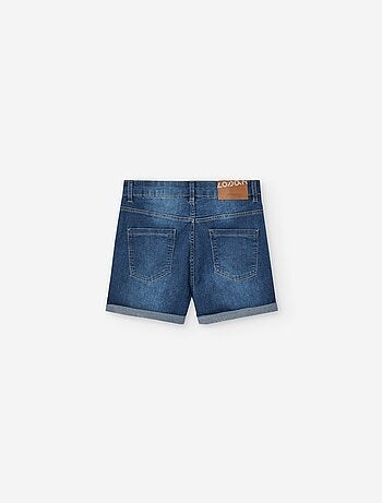 Short en Jean avec Ourlet à Revers