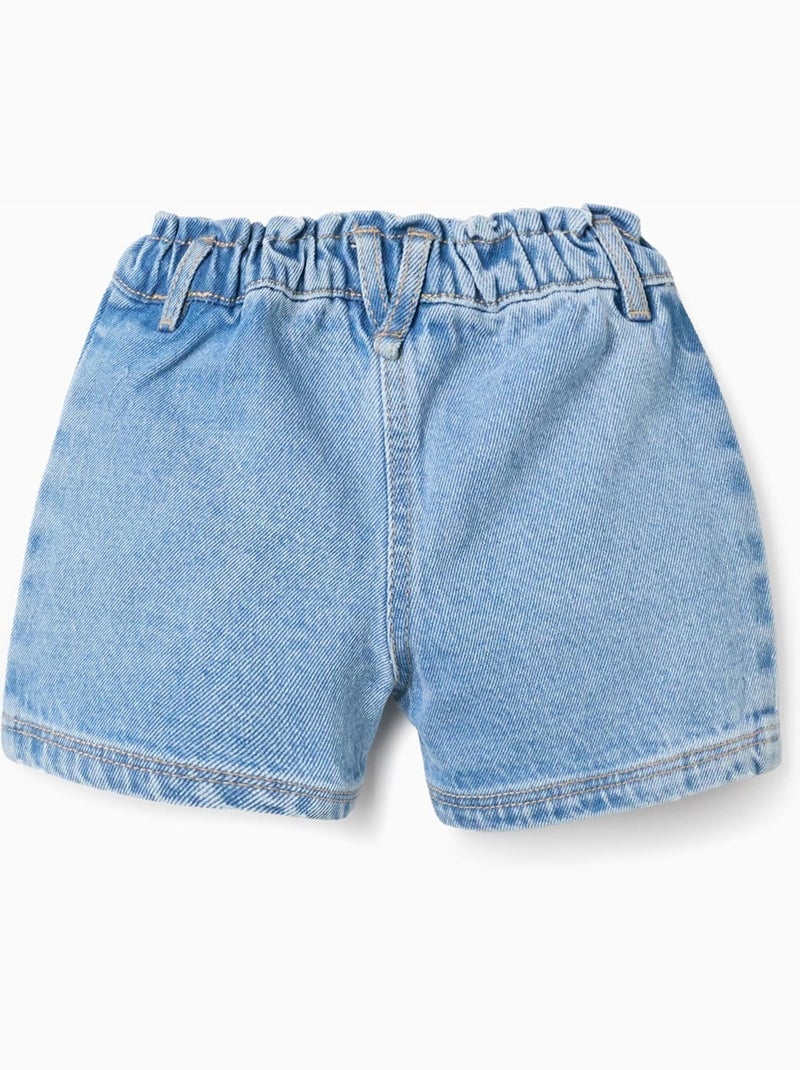Short en jean avec poches à l'avant Bleu clair - Kiabi
