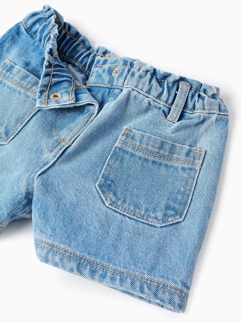 Short en jean avec poches à l'avant Bleu clair - Kiabi