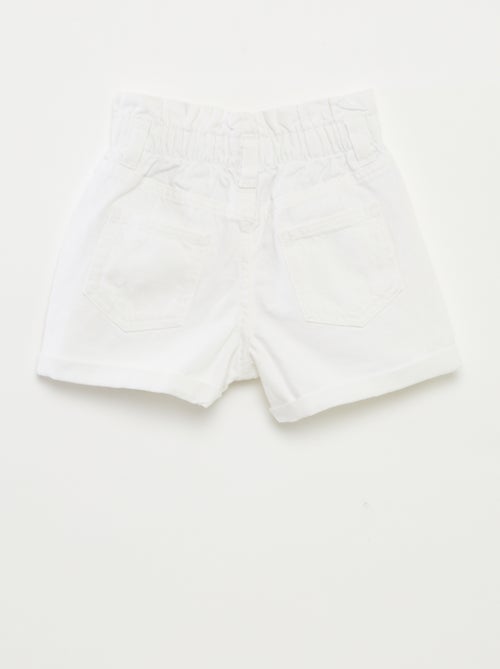 Short en jean avec revers à la base - Kiabi