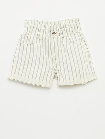 Short en jean avec revers à la base