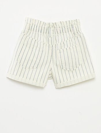 Short en jean avec revers à la base