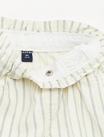 Short en jean avec revers à la base