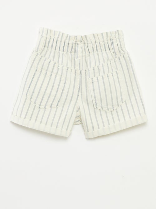 Short en jean avec revers à la base - Kiabi