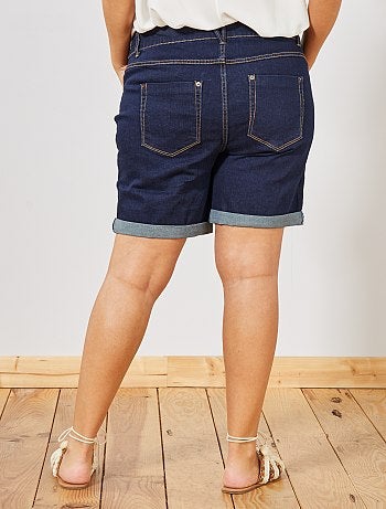 Short en jean avec revers - Kiabi