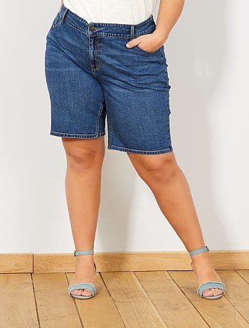 Short en jean avec revers - Kiabi