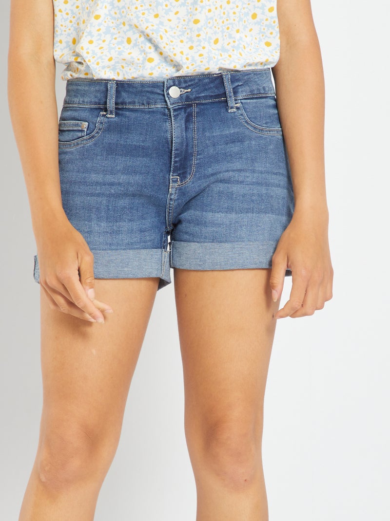 Short en jean avec revers  'JDY' bleu - Kiabi