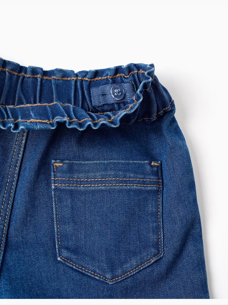 Short en jean avec taille paperbag Bleu Bleu - Kiabi