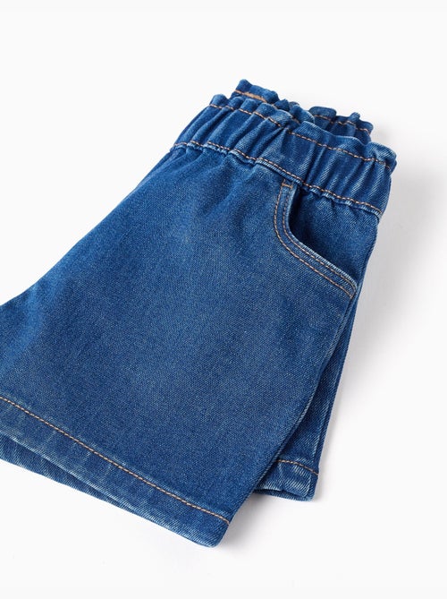 Short en jean avec taille paperbag - Kiabi Short en jean avec taille paperbag - Kiabi