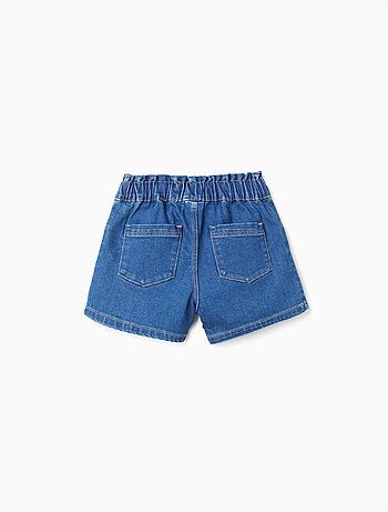 Short en jean avec taille paperbag