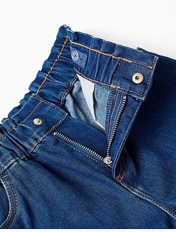 Short en jean avec taille paperbag
