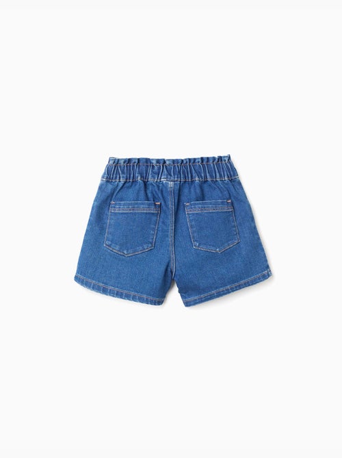 Short en jean avec taille paperbag - Kiabi
