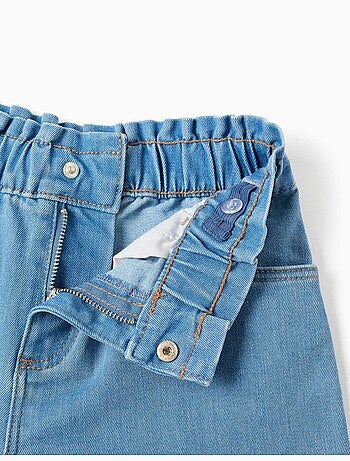 Short en jean avec taille paperbag