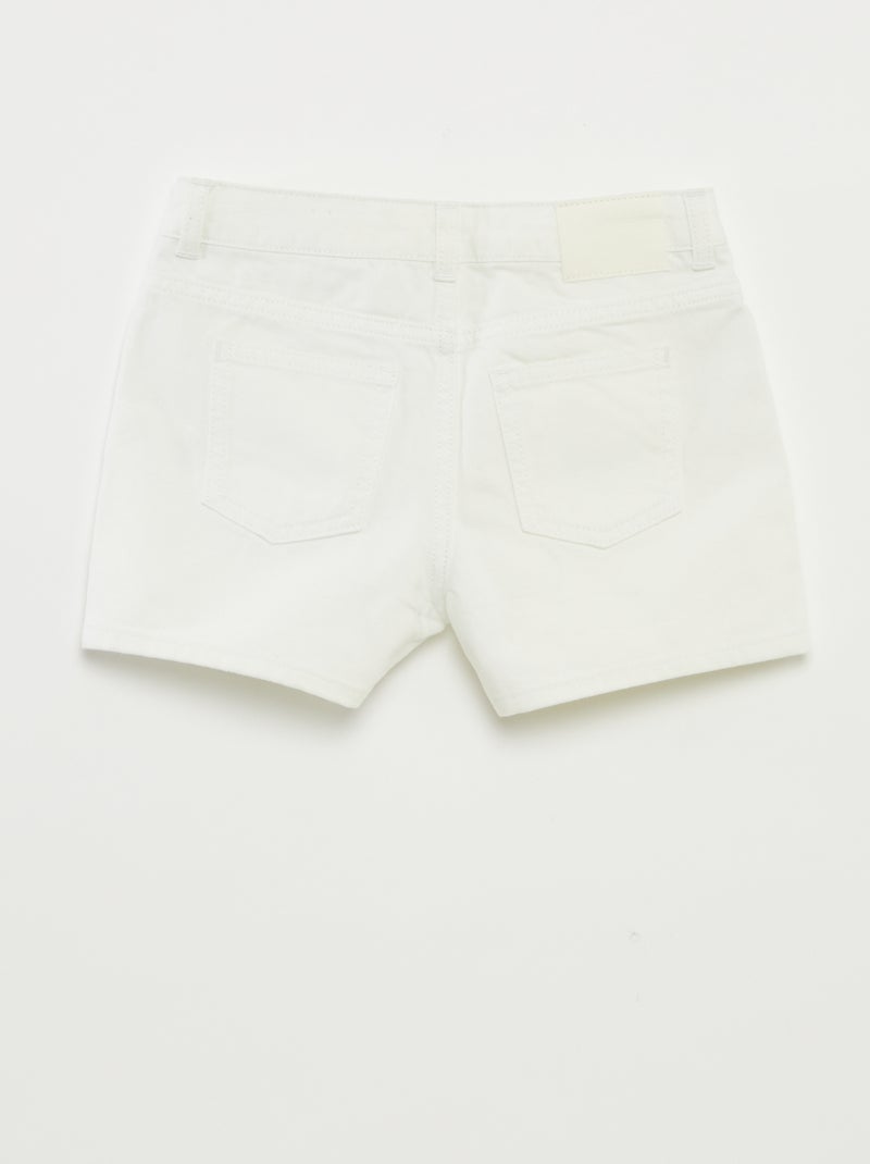 Short en jean Blanc - Kiabi