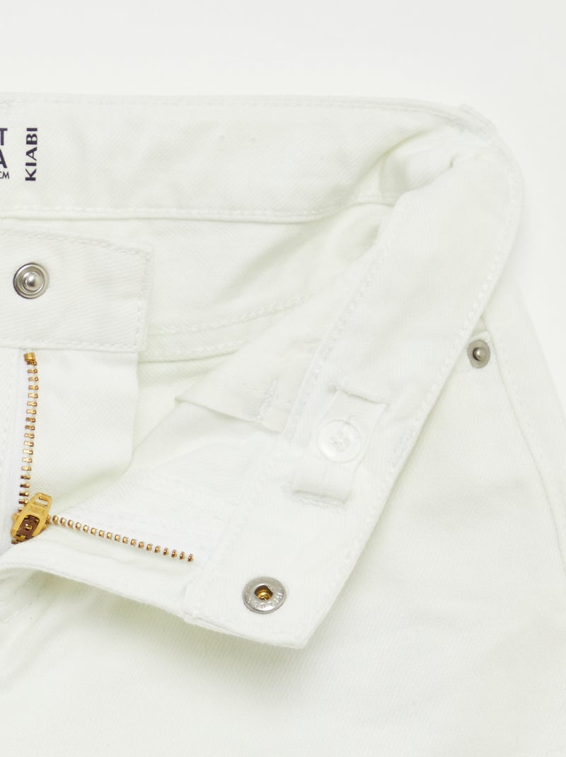 Short en jean Blanc - Kiabi