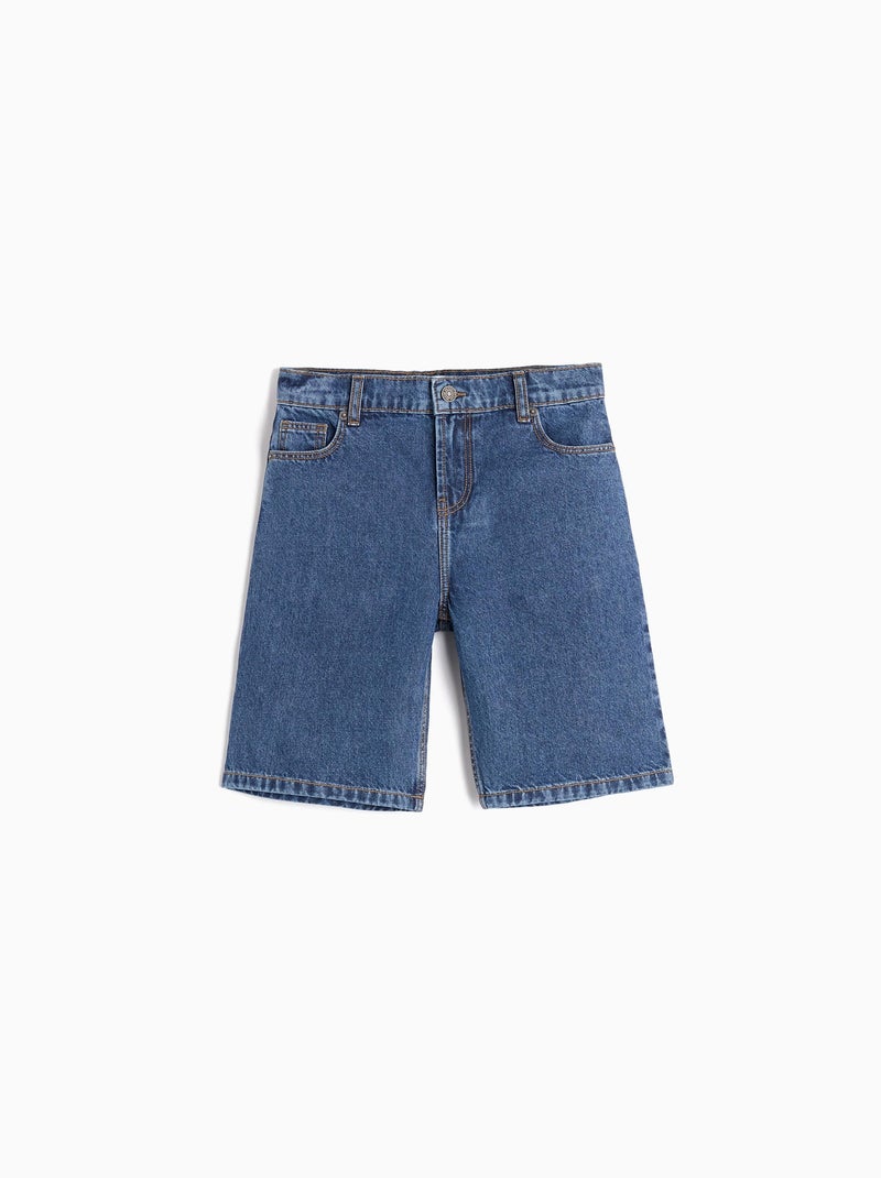 KENZO kids GONNA - Short en jean - blue denim/denim bleu