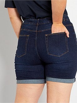 Short Jean Taille Haute Femme Grande Taille Lusty Chic - Jupe Short Élégant Denim