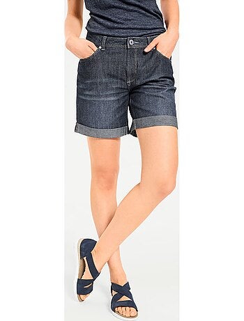 Short En Jean Coupe Droite - Taille Standard - helline