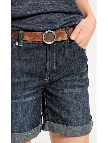 Short En Jean Coupe Droite - Taille Standard - helline