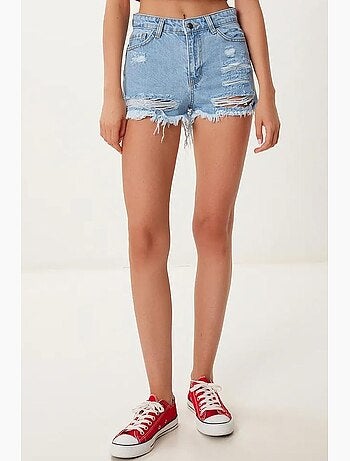 Short en jean déchiré taille haute istanbul