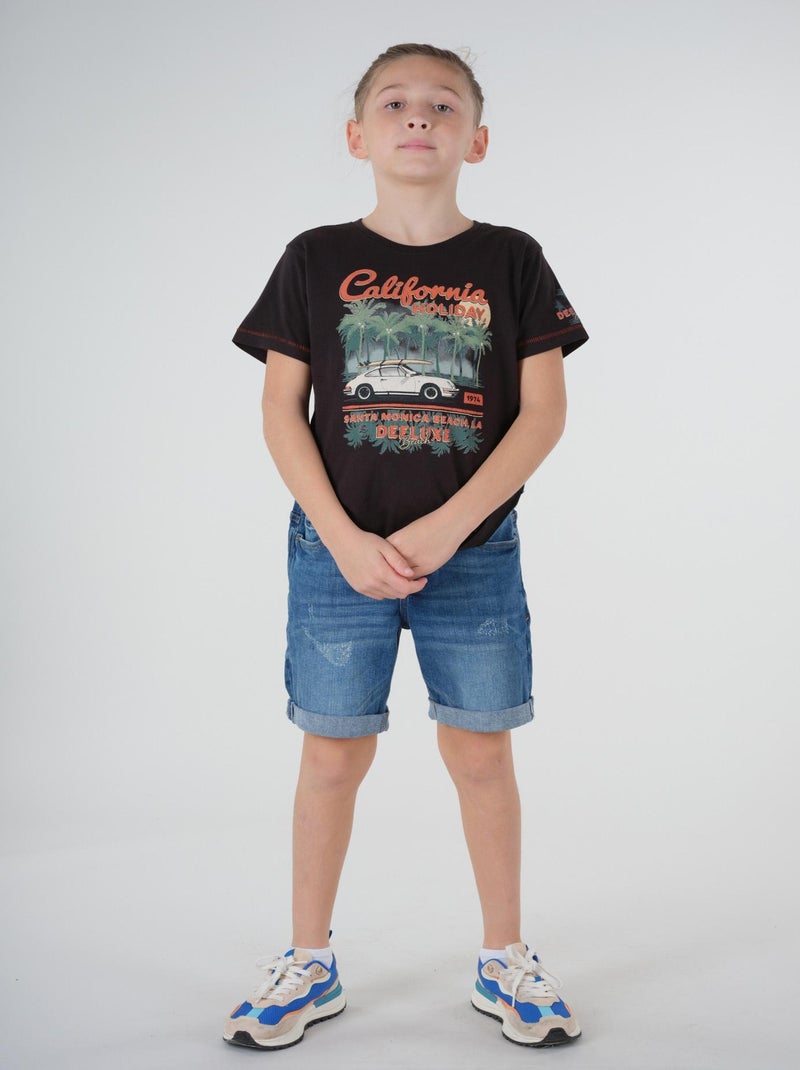 Short en jean 'Deeluxe' Bleu foncé - Kiabi