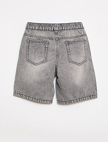 Short en jean élastiqué