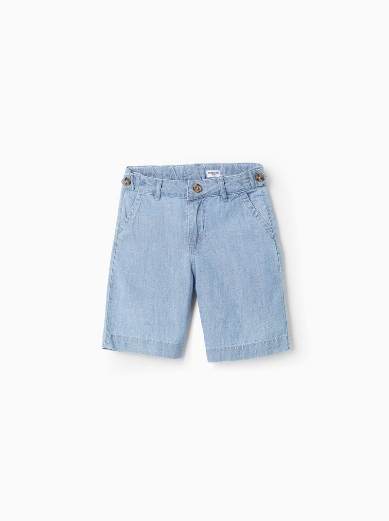 Short en Jean en Denim Bleu clair - Kiabi