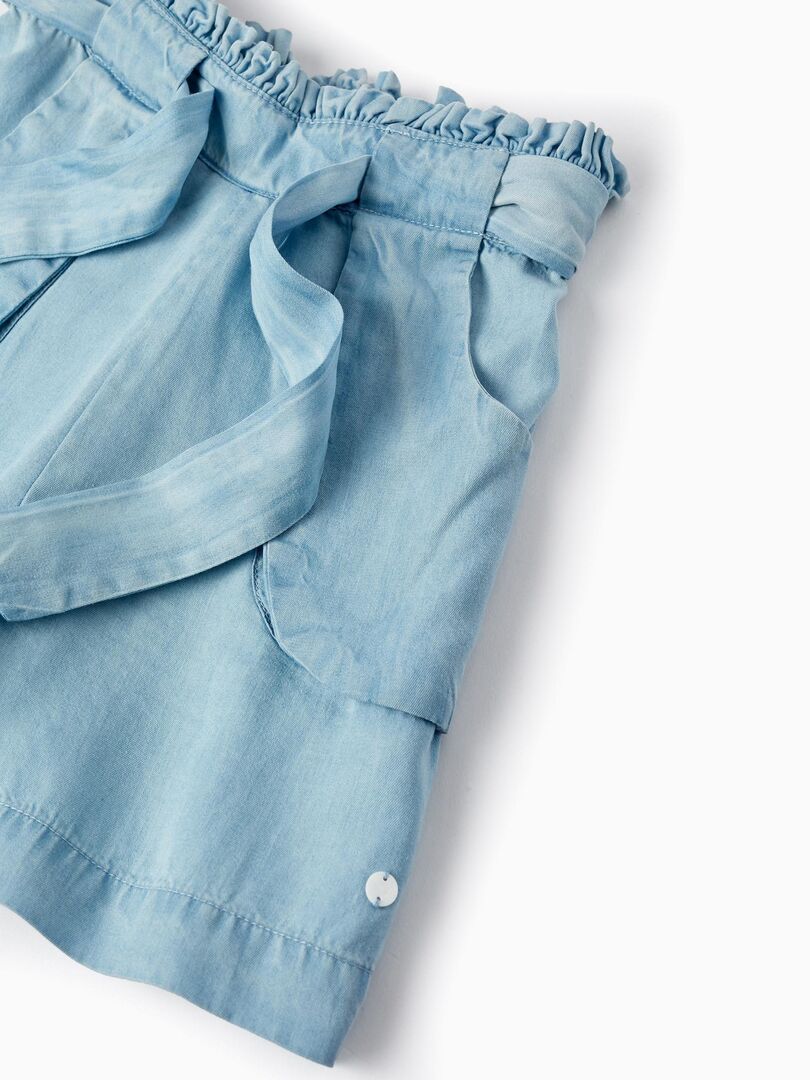 Shorts bleu clair pour bébé fille THE WAVE TRIBE - Bleu clair - Kiabi - nu