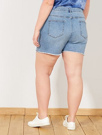 Short en jean finitions à cru - Kiabi