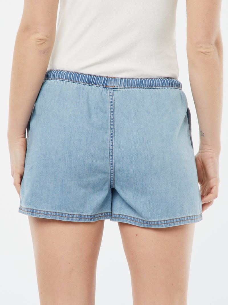 Short en jean fluide BLEU - Kiabi