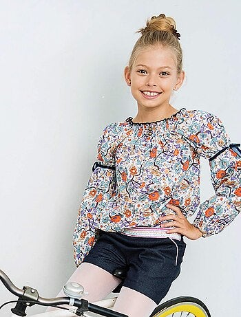 Short en Jean Intersaison Ceinture à Paillettes POUPETTE - La Faute à Voltaire