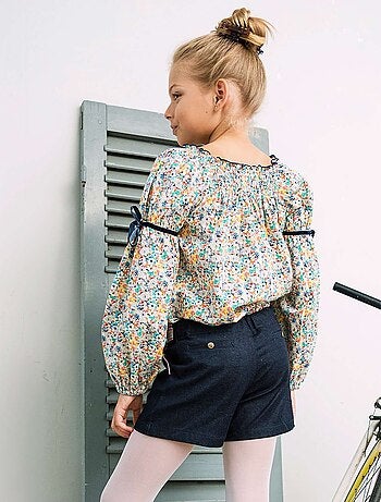 Short en Jean Intersaison Ceinture à Paillettes POUPETTE - La Faute à Voltaire