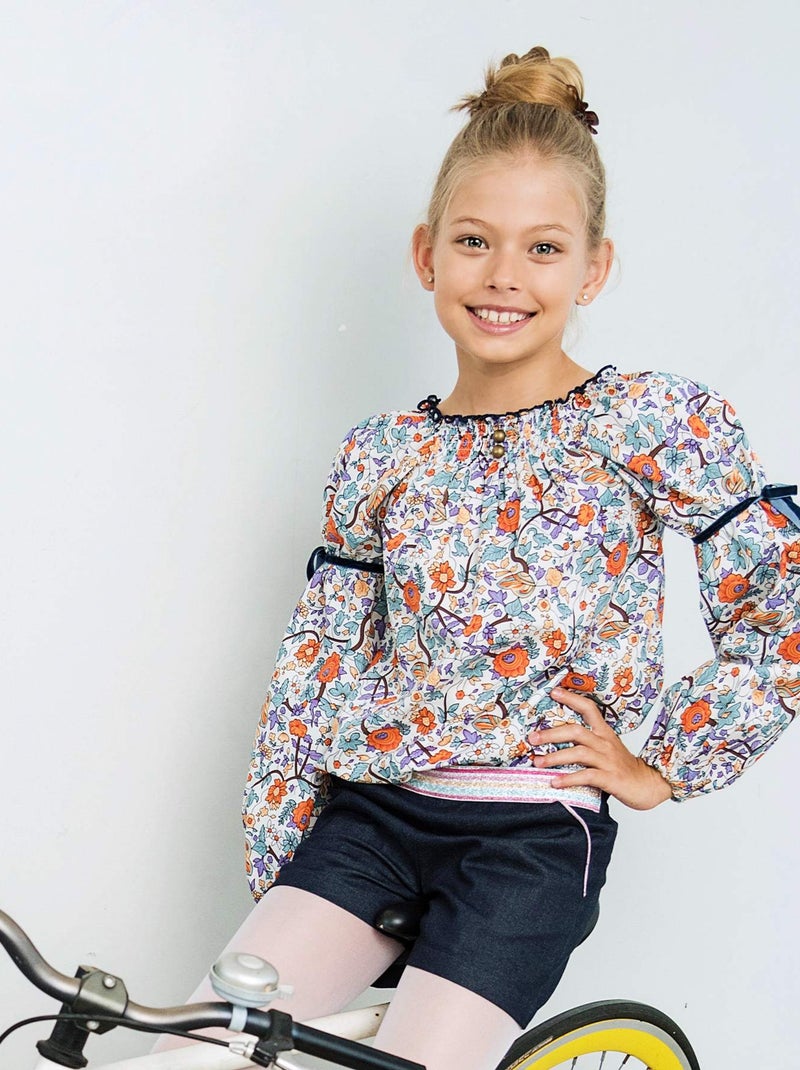 Short en Jean Intersaison   Ceinture à Paillettes  POUPETTE - La Faute à Voltaire Bleu foncé - Kiabi