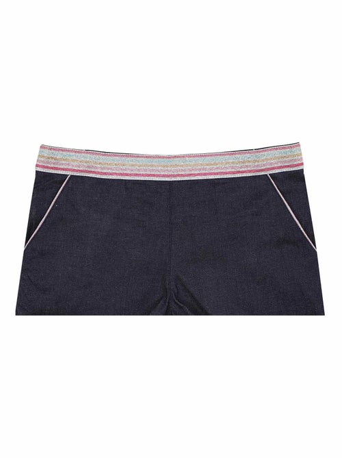 Short en Jean Intersaison   Ceinture à Paillettes  POUPETTE - La Faute à Voltaire - Kiabi