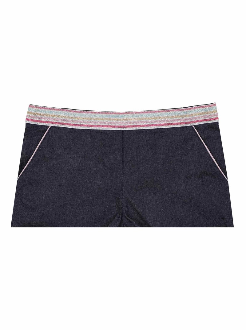 Short en Jean Intersaison   Ceinture à Paillettes  POUPETTE - La Faute à Voltaire Bleu foncé - Kiabi