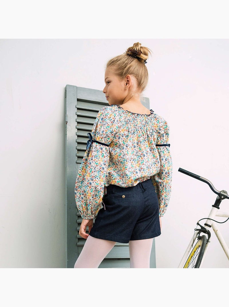 Short en Jean Intersaison   Ceinture à Paillettes  POUPETTE - La Faute à Voltaire Bleu foncé - Kiabi