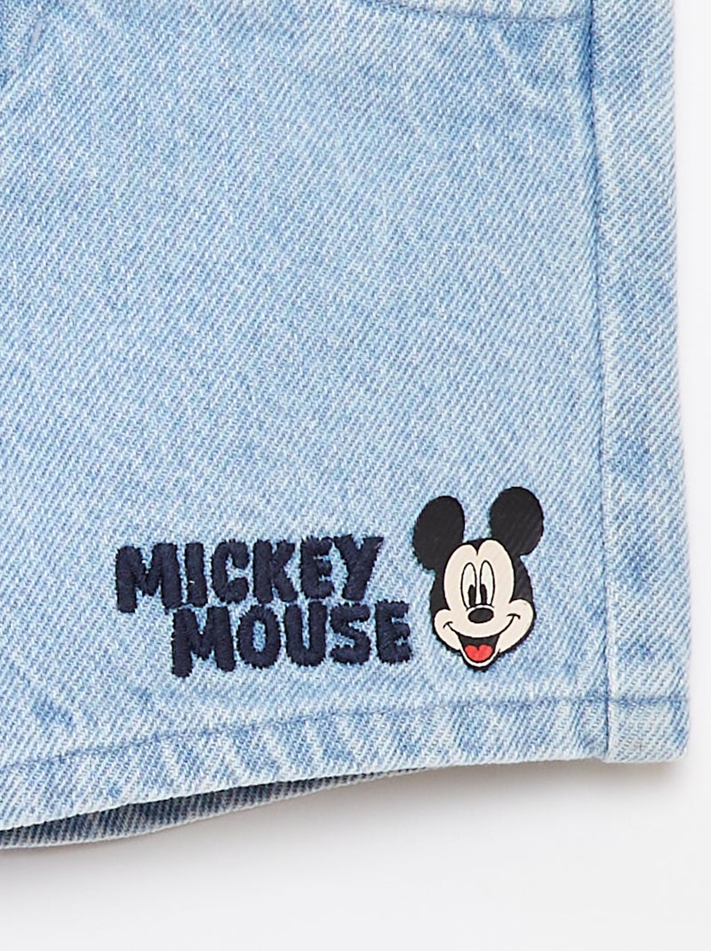 Short en jean 'Mickey' 'Disney' BLEU - Kiabi