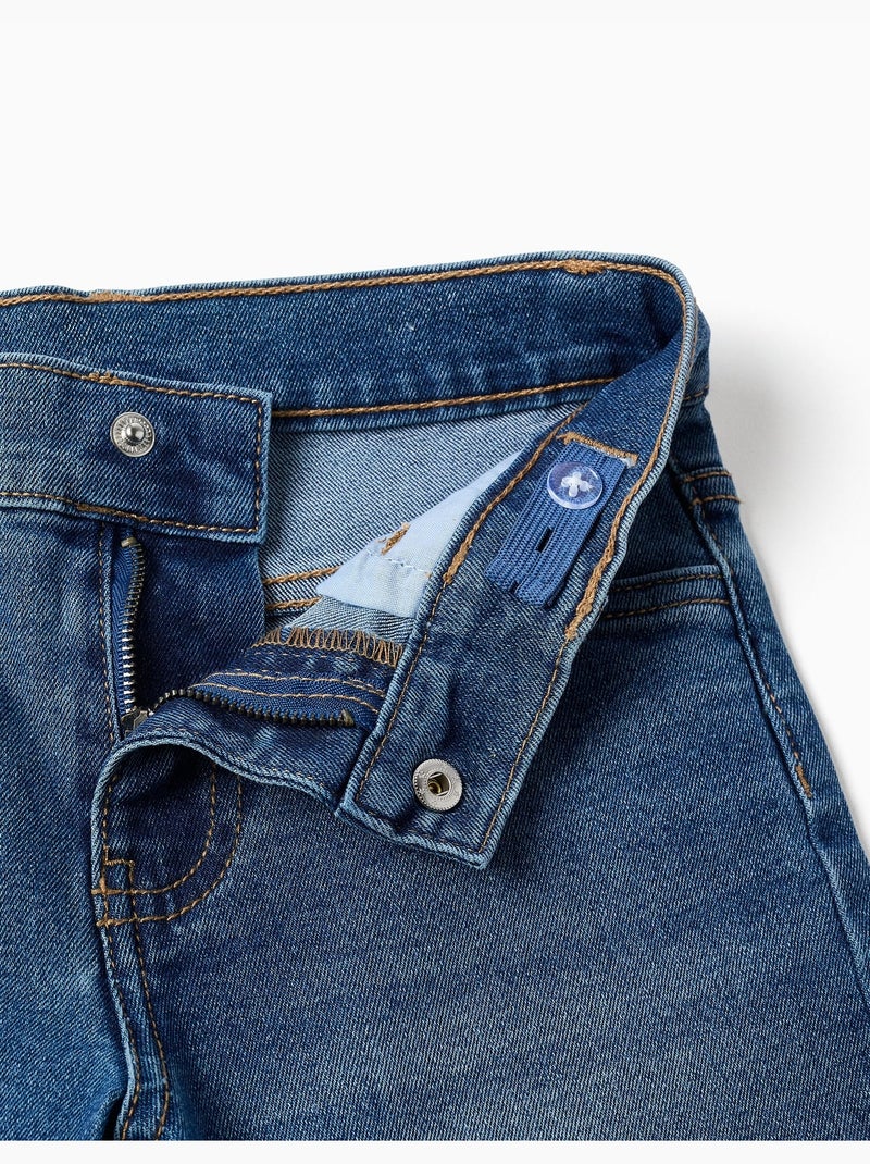 Short en jean midi avec cinq poches Bleu Bleu - Kiabi