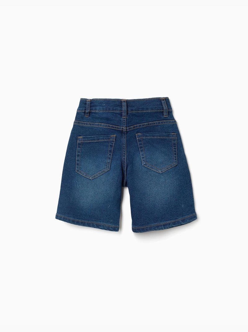 Short en jean midi avec cinq poches Bleu foncé - Kiabi