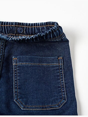 Short en jean midi avec cordon de serrage