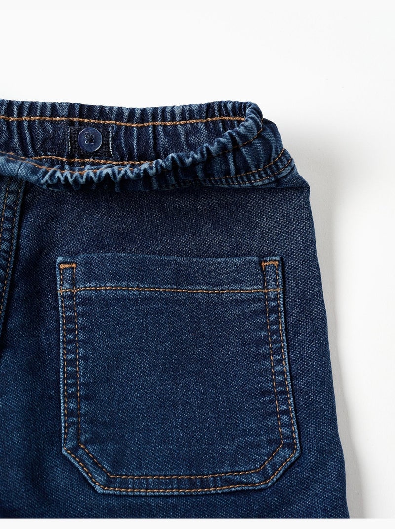 Short en jean midi avec cordon de serrage Bleu Bleu - Kiabi