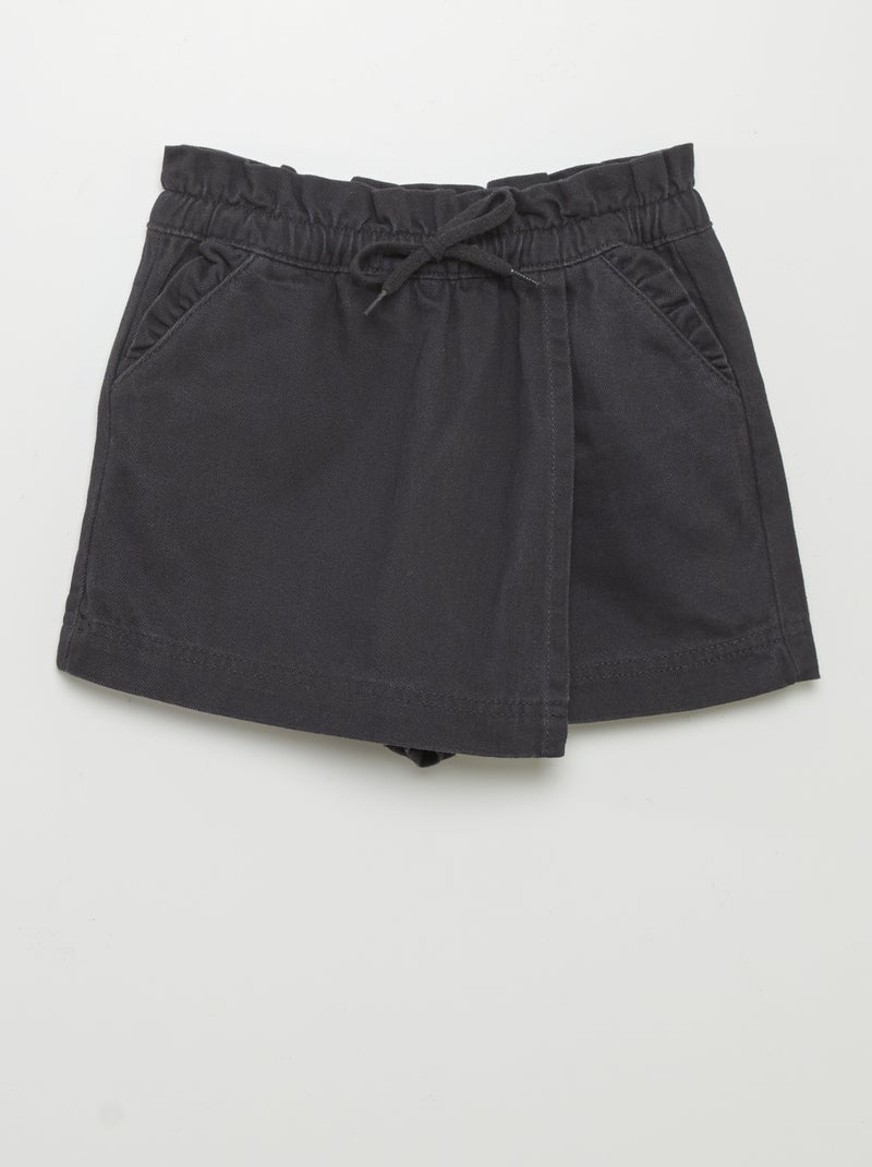 Short en jean Noir - Kiabi